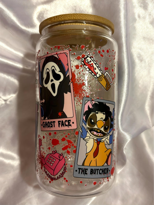 stitch horror glass cup ♡