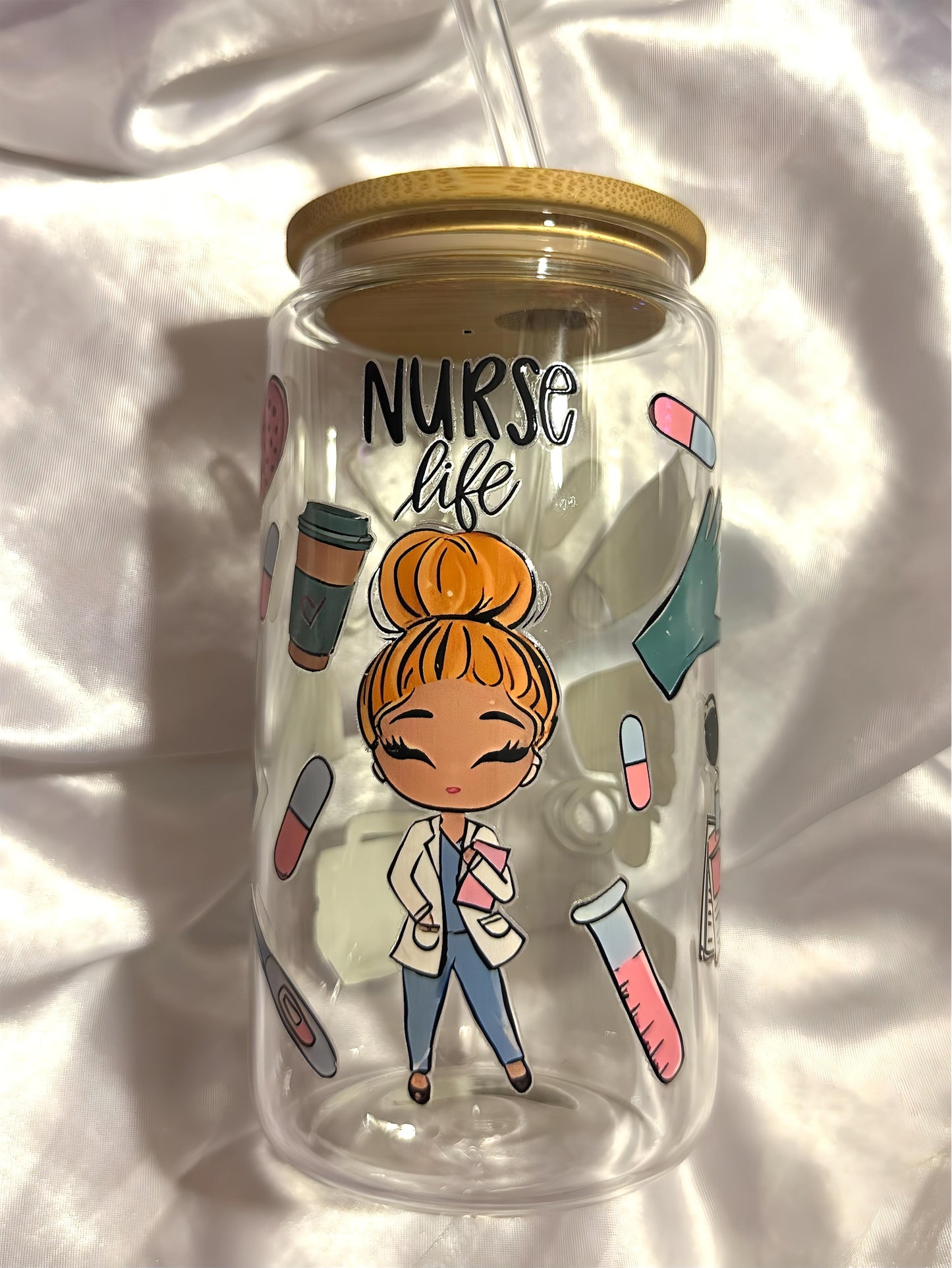 nurse glass cup ♡