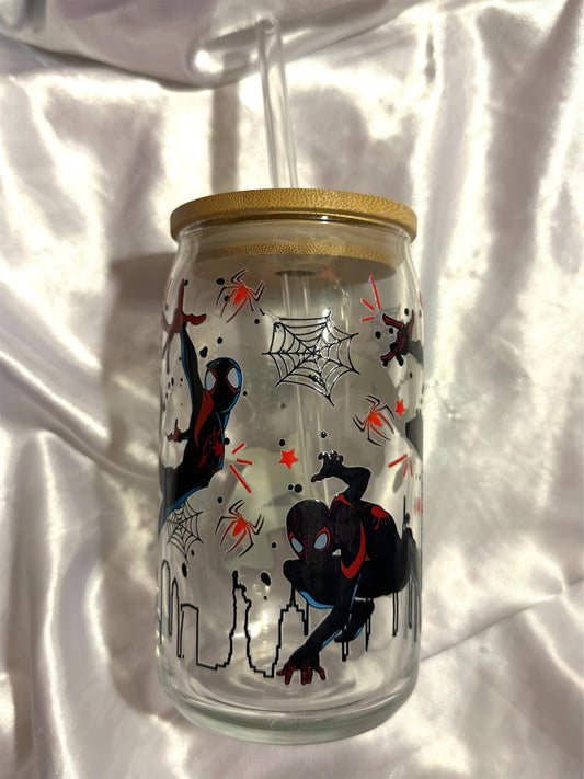 spiderman glass cup ♡