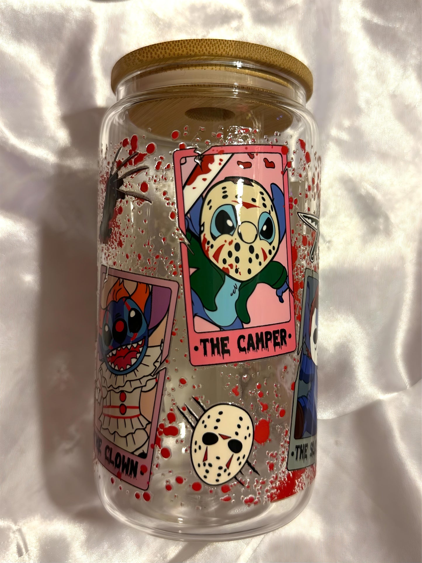 stitch horror glass cup ♡