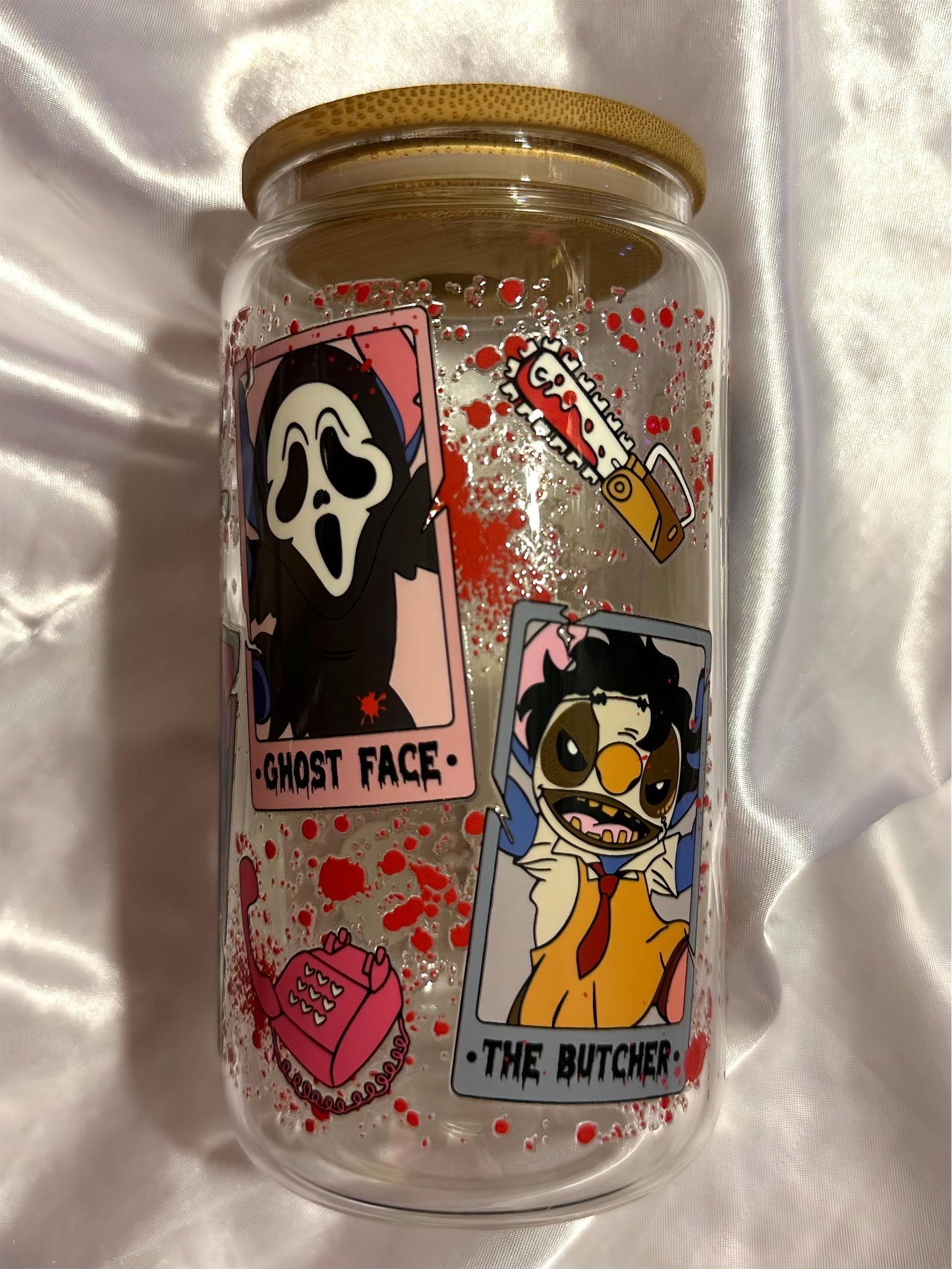 stitch horror glass cup ♡