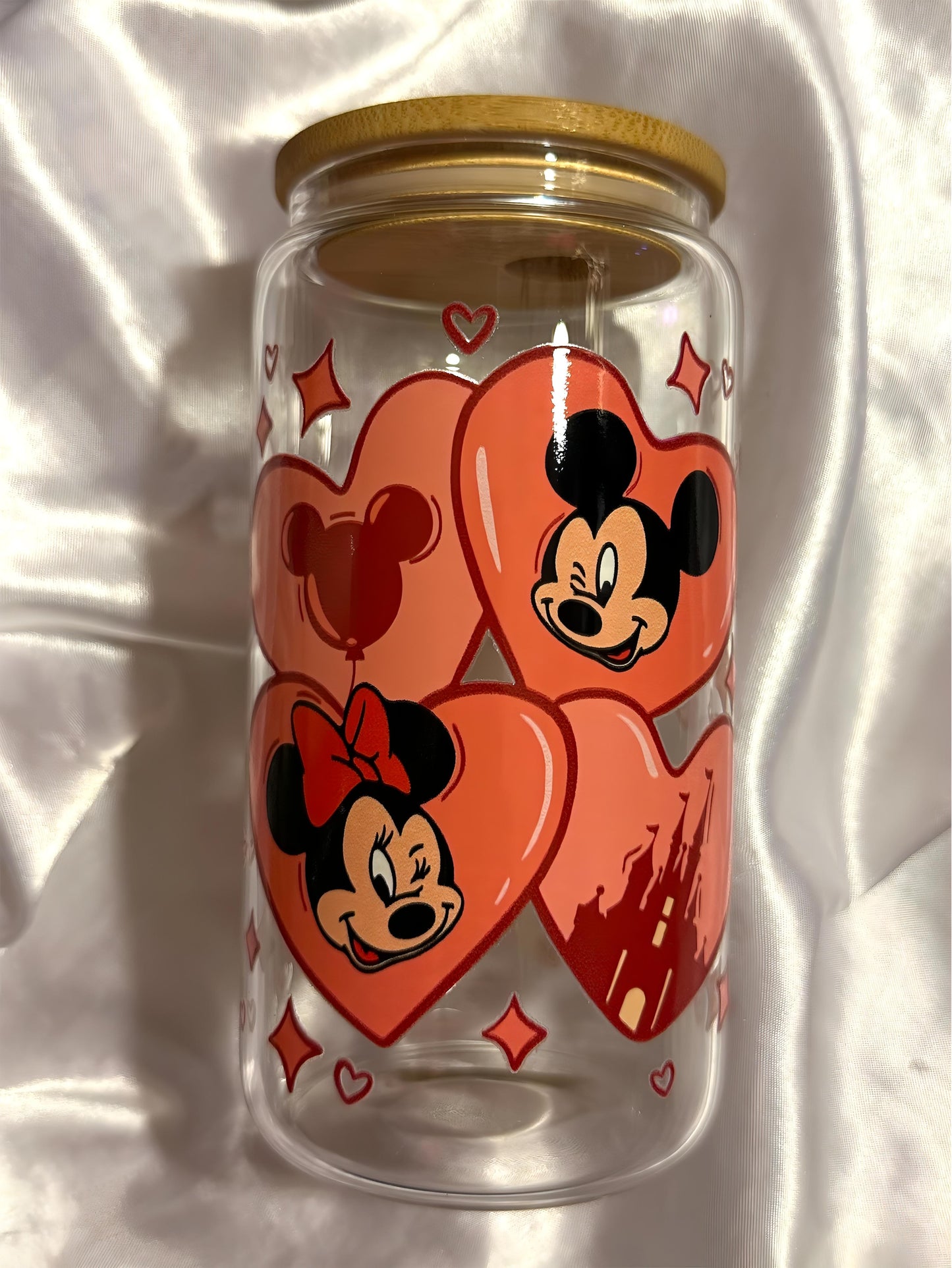 mickey mouse glass cup ♡