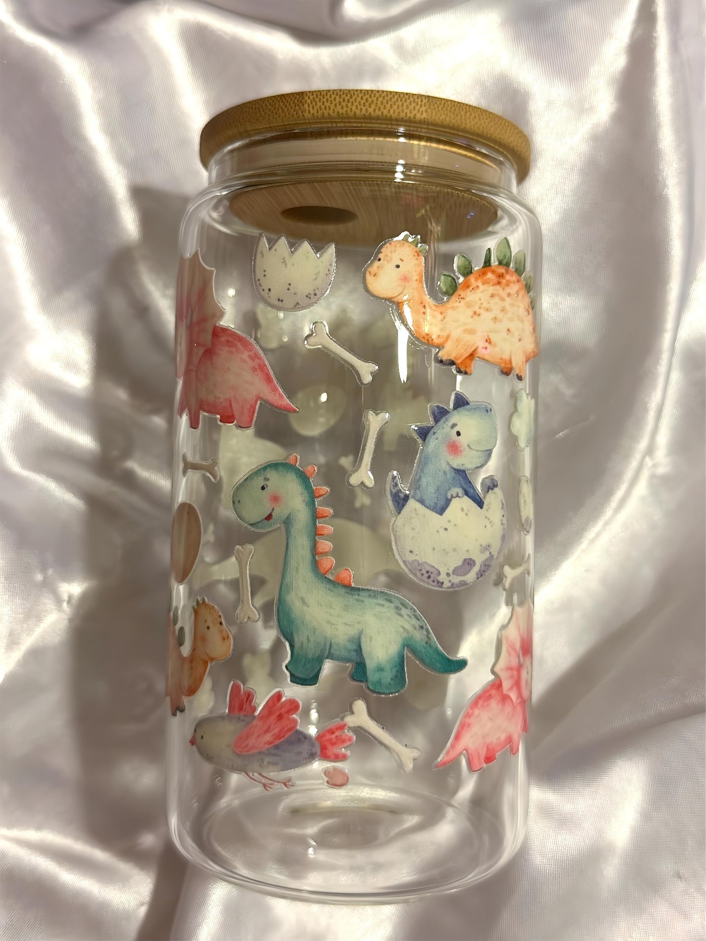 dinosaur glass cup ♡